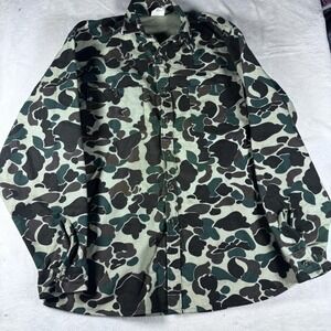 Ideal Shirt‎ Mens Large Camouflage Made in USA 100% Cotton Hunting Workwear 628